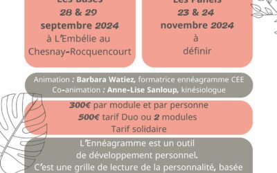 23 et 24 nov. – Se découvrir grâce l’Ennéagramme